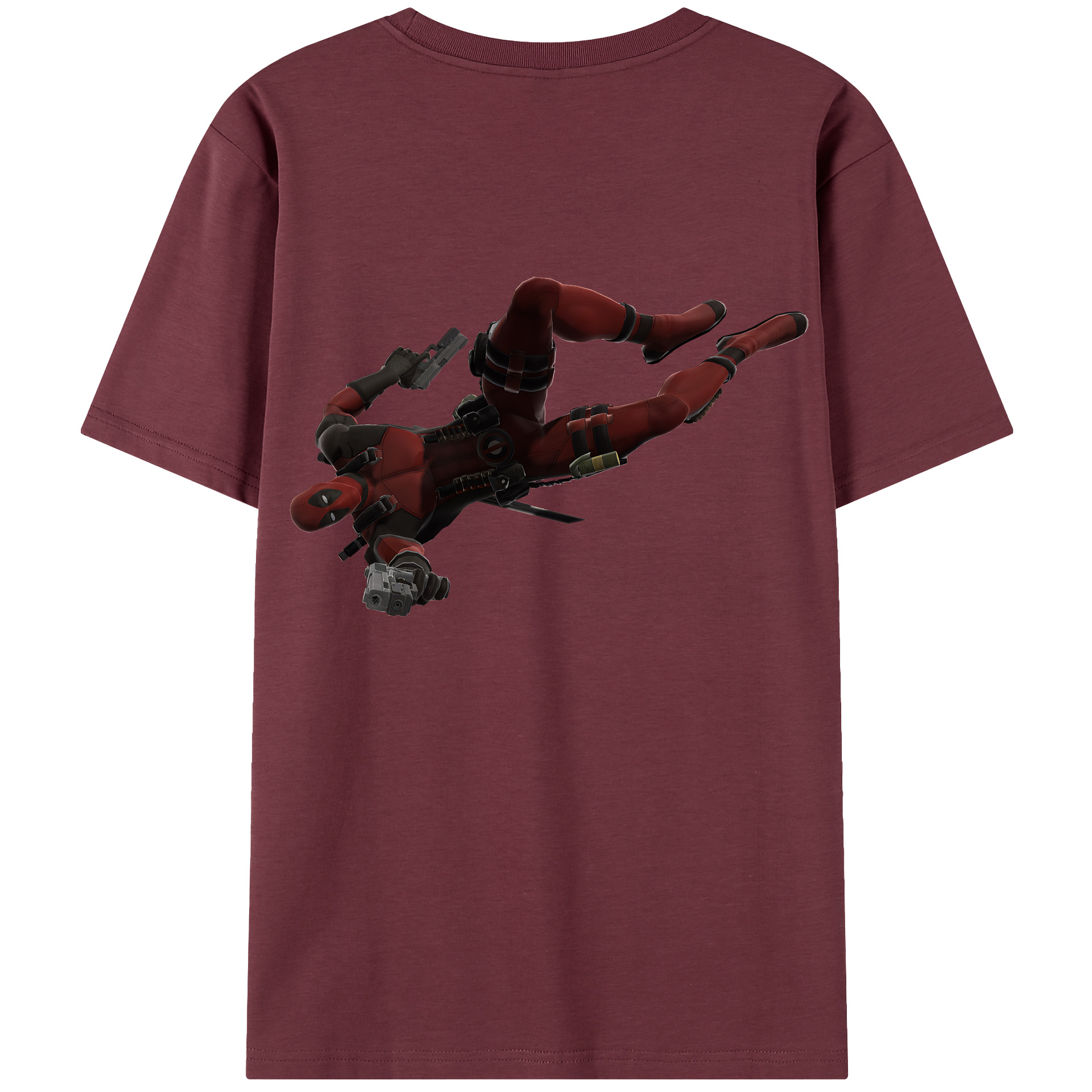 （画像用） Deadpool デッドプール 綿100％半袖Tシャツ（背面プリント）